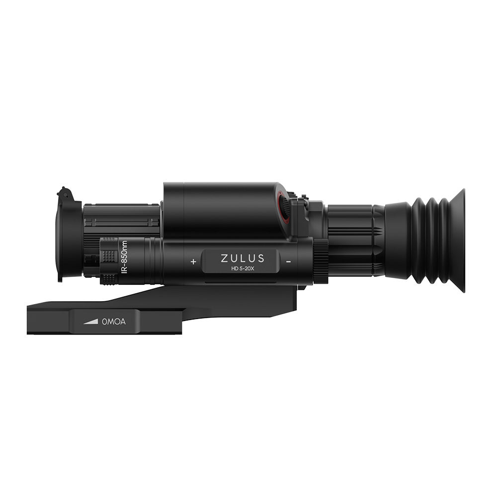 IN STOCK DNT ZHD520R - ZULUS HD 5-20X Digital Night Vision Scope with Laser Rangefinder and Ballistic Calculator