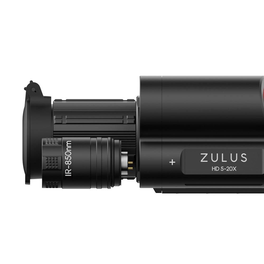 IN STOCK DNT ZHD520R - ZULUS HD 5-20X Digital Night Vision Scope with Laser Rangefinder and Ballistic Calculator