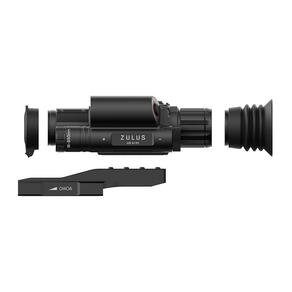 DNT ZHD312R - ZULUS HD 3-12X Digital Night Vision Scope with Laser Rangefinder and Ballistic Calculator